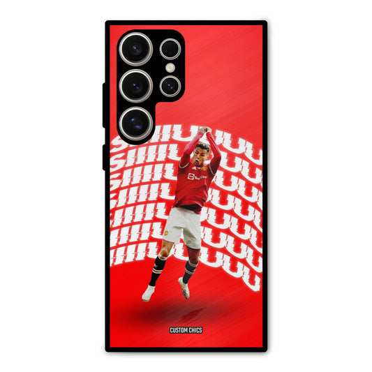 Ronaldo Shuuuuu Samsung Galaxy S24 Ultra Mobile Back Cover - Sports PrintShield Case