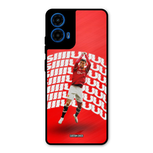 Ronaldo Shuuuuu Moto G45 Mobile Back Cover - Sports PrintShield Case