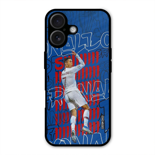 Ronaldo Typography  iPhone 16 Mobile Back Cover - Sports PrintShield Case