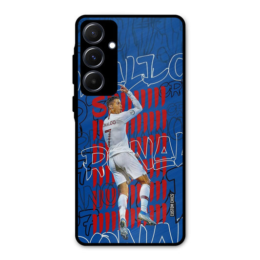 Ronaldo Typography Samsung Galaxy A55 5G Mobile Back Cover - Sports PrintShield Case