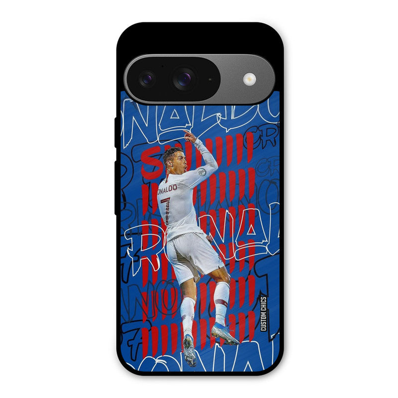 Ronaldo Typography Google Pixel 9 Mobile Back Cover - Sports PrintShield Case