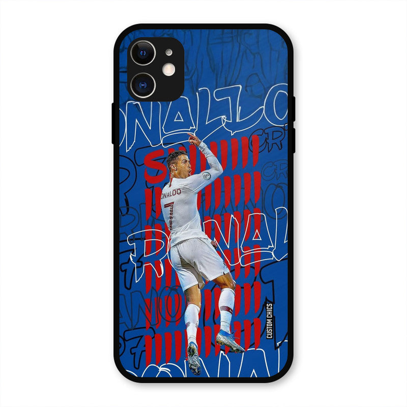 Ronaldo Typography  iPhone 11 Mobile Back Cover - Sports PrintShield Case