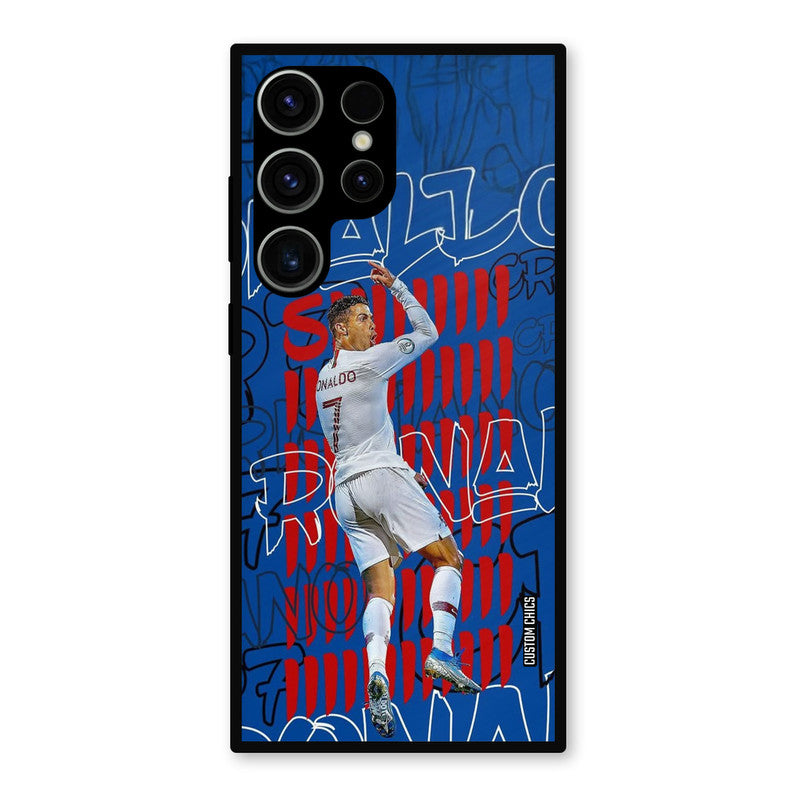 Ronaldo Typography Samsung Galaxy S23 Ultra Mobile Back Cover - Sports PrintShield Case