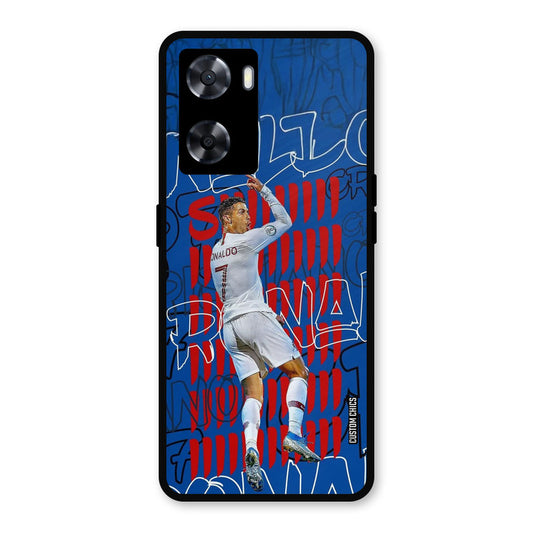 Ronaldo Typography Oppo A57 2022 Mobile Back Cover - Sports PrintShield Case