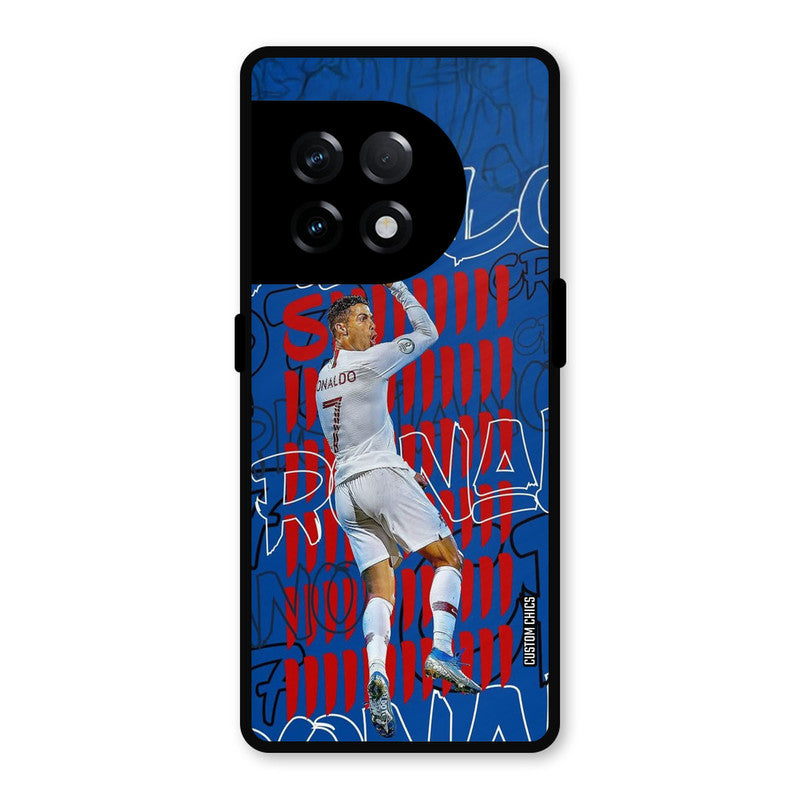 Ronaldo Typography OnePlus 11R Mobile Back Cover - Sports PrintShield Case