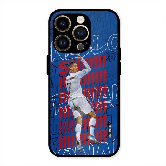 Ronaldo Typography  iPhone 14 Pro Mobile Back Cover - Sports PrintShield Case