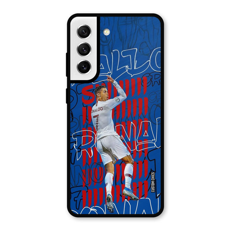 Ronaldo Typography Samsung Galaxy S21 FE 5G Mobile Back Cover - Sports PrintShield Case