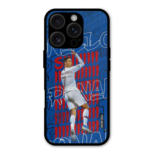 Ronaldo Typography  iPhone 16 Pro Max Mobile Back Cover - Sports PrintShield Case