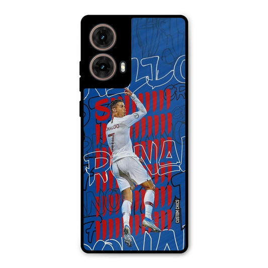 Ronaldo Typography Moto G85 Mobile Back Cover - Sports PrintShield Case