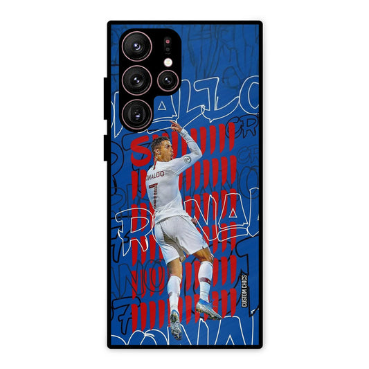Ronaldo Typography Samsung Galaxy S22 Ultra Mobile Back Cover - Sports PrintShield Case