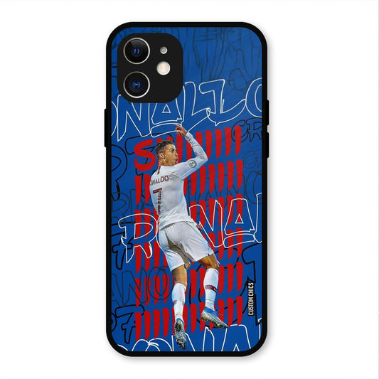 Ronaldo Typography  iPhone 12 Mobile Back Cover - Sports PrintShield Case