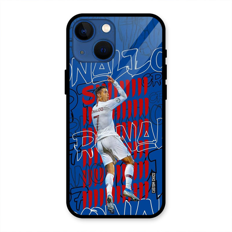 Ronaldo Typography iPhone 13 Mini Mobile Back Cover - Sports PrintShield Case
