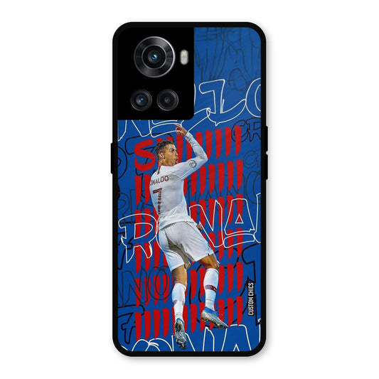 Ronaldo Typography OnePlus 10R Mobile Back Cover - Sports PrintShield Case