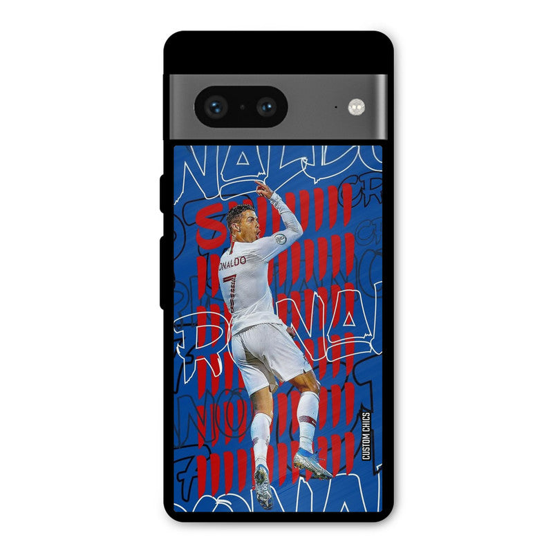 Ronaldo Typography Google Pixel 7 Mobile Back Cover - Sports PrintShield Case