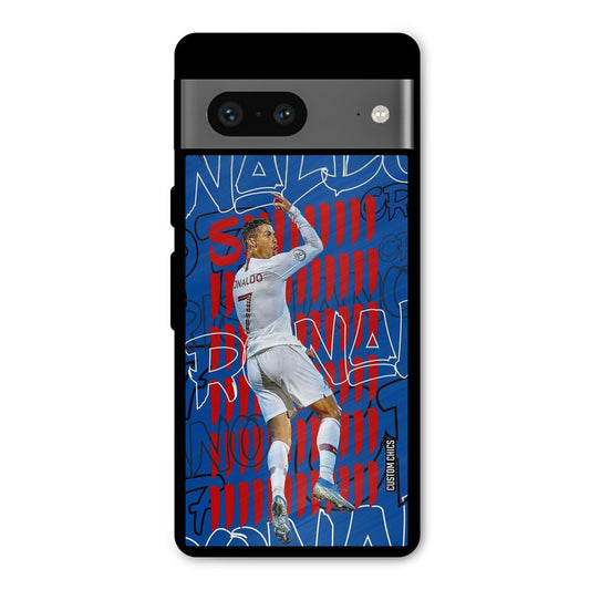 Ronaldo Typography Google Pixel 7 Mobile Back Cover - Sports PrintShield Case