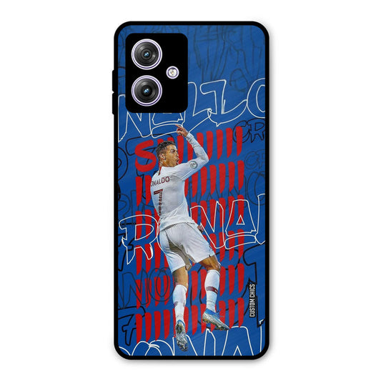 Ronaldo Typography Moto G54 Mobile Back Cover - Sports PrintShield Case