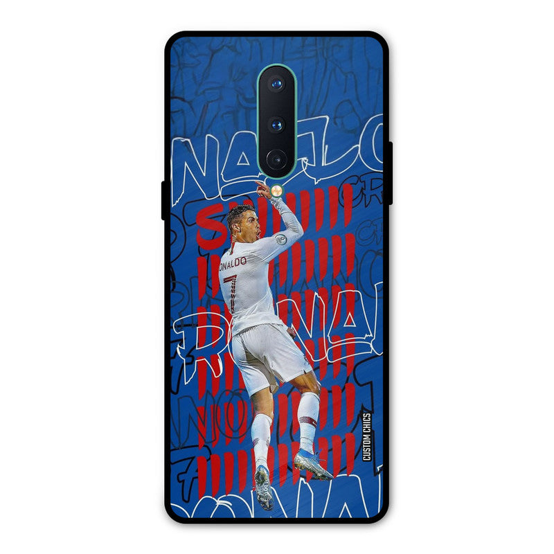 Ronaldo Typography Oneplus 8 Mobile Back Cover - Sports PrintShield Case