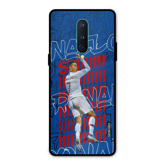 Ronaldo Typography Oneplus 8 Mobile Back Cover - Sports PrintShield Case