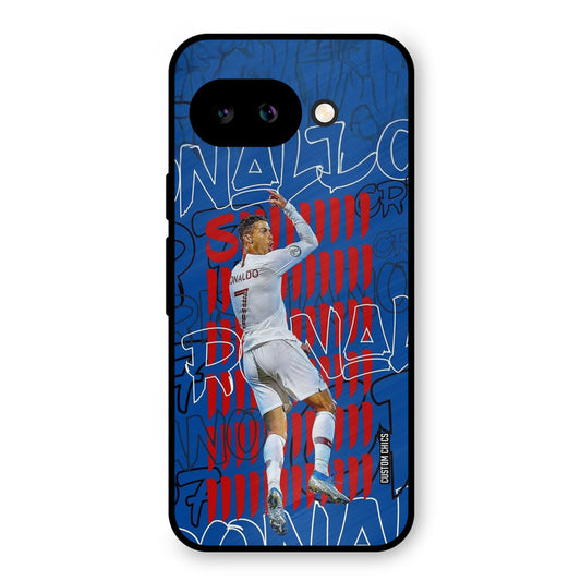 Ronaldo Typography Google Pixel 9A Mobile Back Cover - Sports PrintShield Case