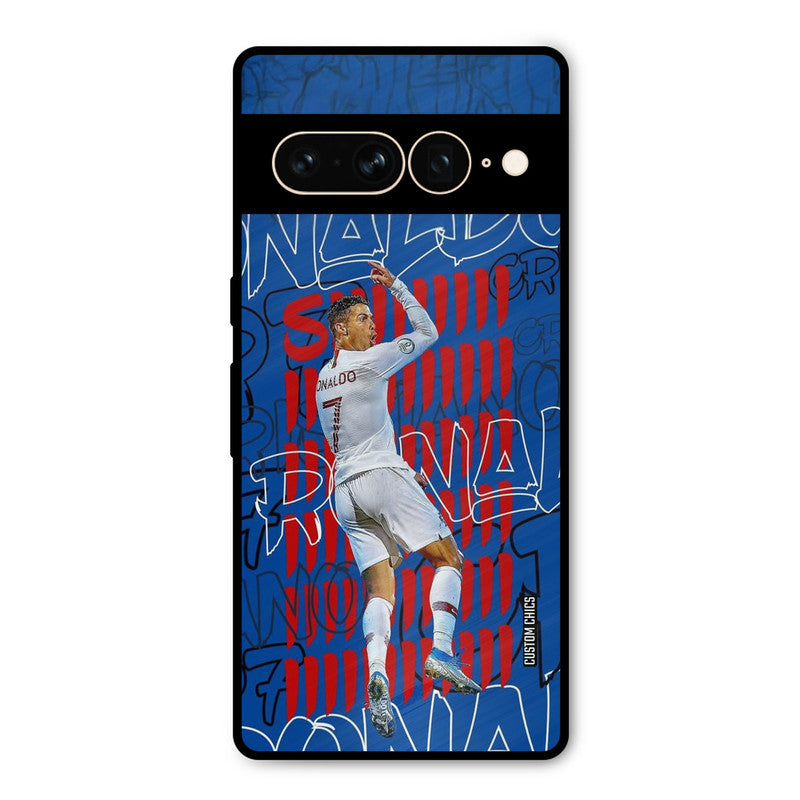 Ronaldo Typography Google Pixel 7 Pro Mobile Back Cover - Sports PrintShield Case