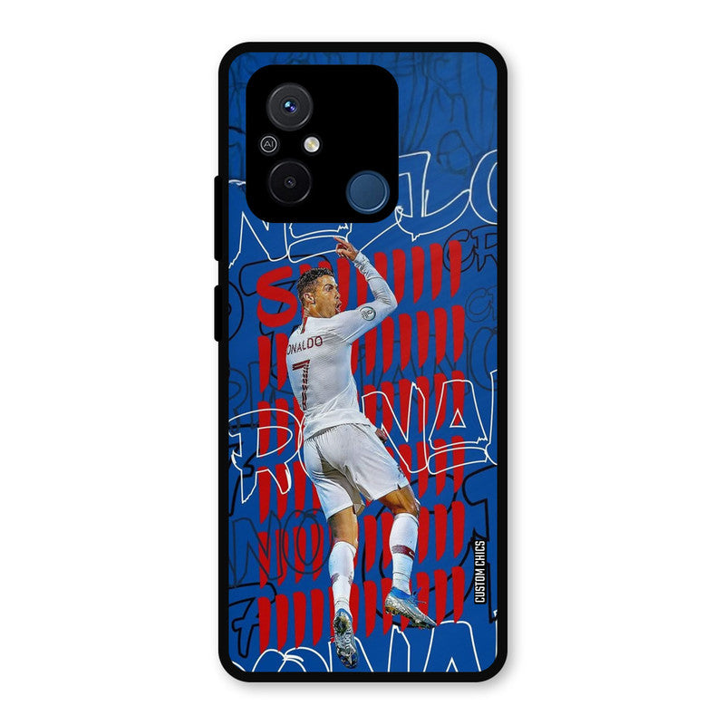 Ronaldo Typography Redmi 12c Mobile Back Cover - Sports PrintShield Case