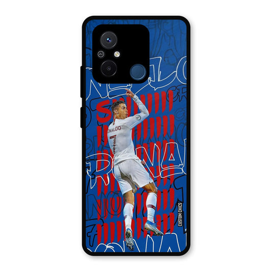 Ronaldo Typography Redmi 12c Mobile Back Cover - Sports PrintShield Case