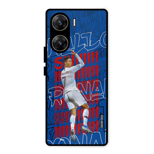 Ronaldo Typography Vivo V29e Mobile Back Cover - Sports PrintShield Case
