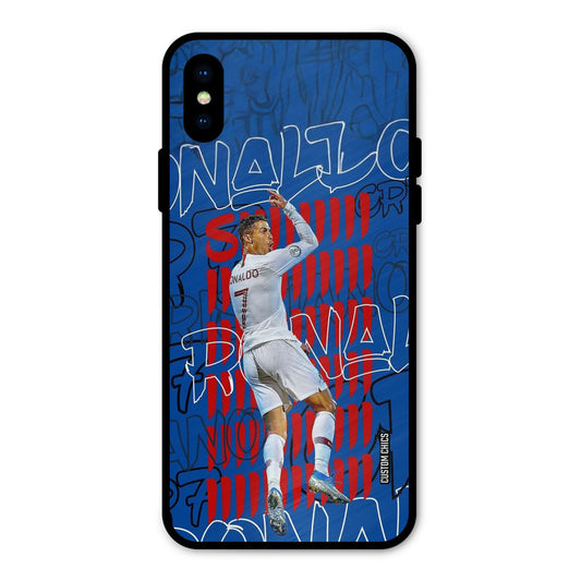 Ronaldo Typography iPhone XS Mobile Back Cover - Sports PrintShield Case