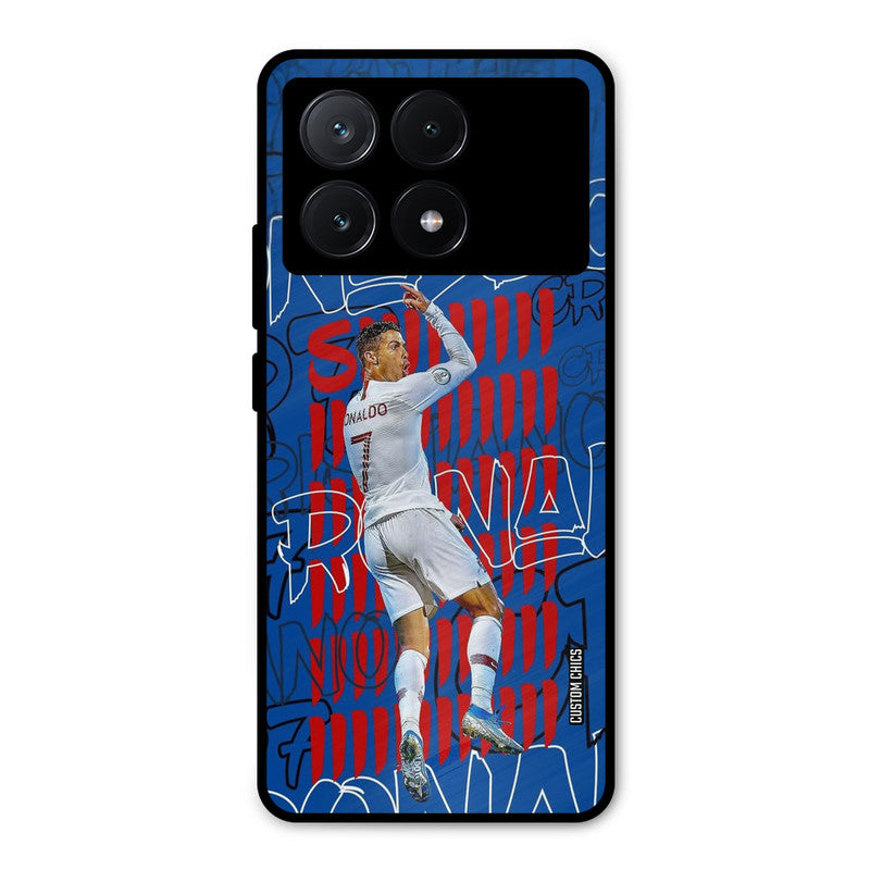 Ronaldo Typography Poco X6 Pro Mobile Back Cover - Sports PrintShield Case