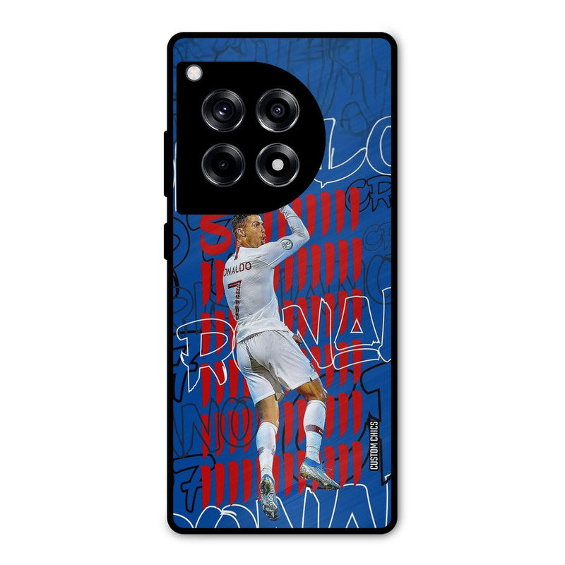 Ronaldo Typography OnePlus 12R Mobile Back Cover - Sports PrintShield Case