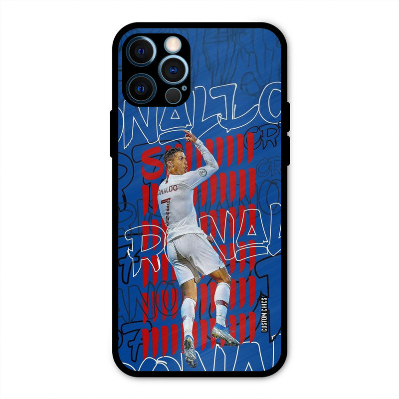 Ronaldo Typography  iPhone 12 Pro Mobile Back Cover - Sports PrintShield Case