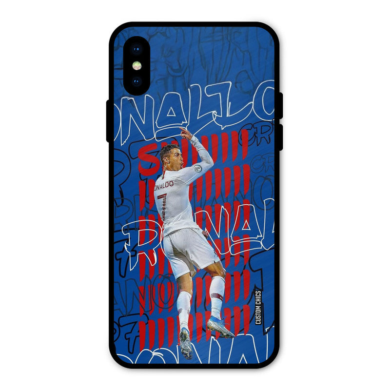 Ronaldo Typography iPhone X Mobile Back Cover - Sports PrintShield Case