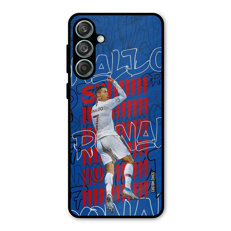 Ronaldo Typography Samsung Galaxy M55 5G Mobile Back Cover - Sports PrintShield Case