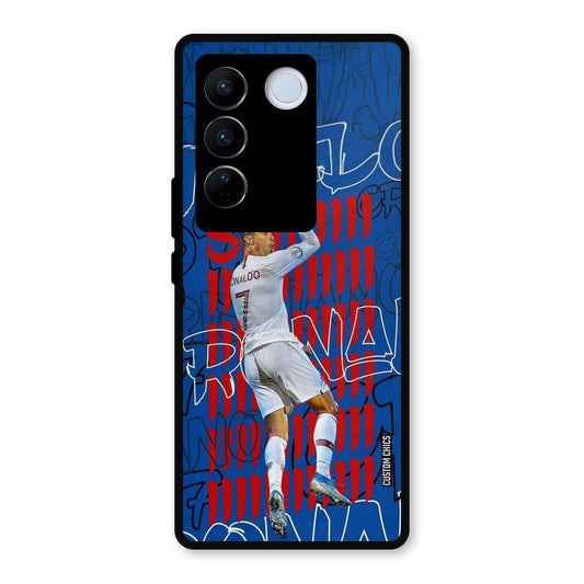 Ronaldo Typography Vivo V27 Pro Mobile Back Cover - Sports PrintShield Case