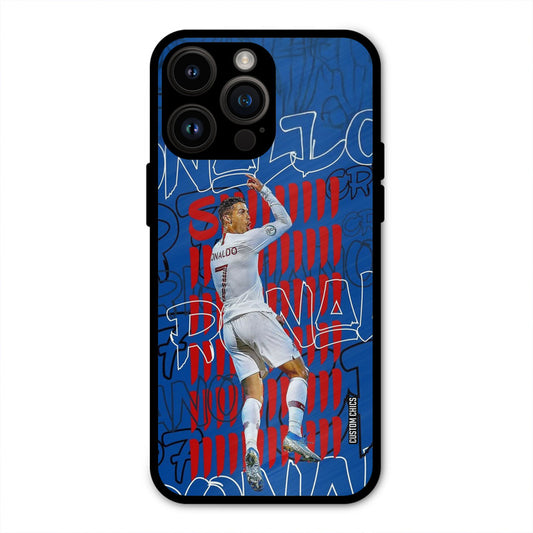 Ronaldo Typography  iPhone 14 Pro Max Mobile Back Cover - Sports PrintShield Case