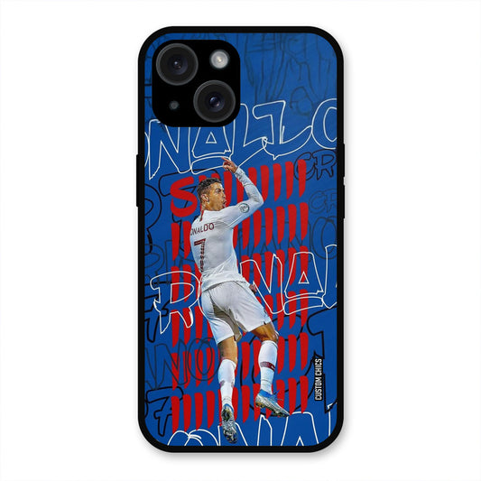 Ronaldo Typography  iPhone 15 Plus Mobile Back Cover - Sports PrintShield Case