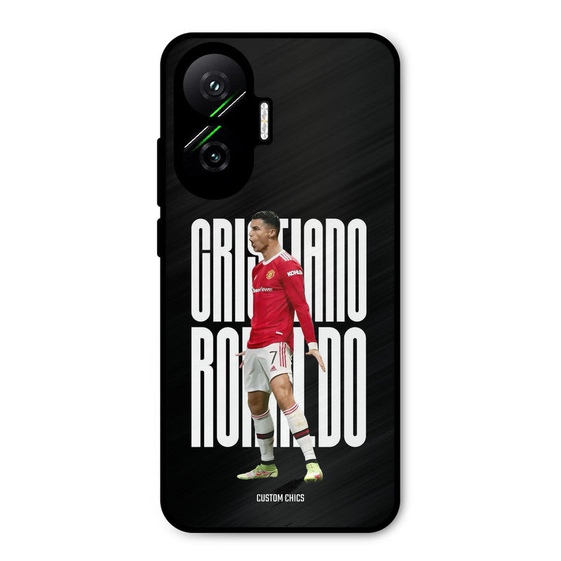 Ronaldo Red Paper Art Poco F7 5G Mobile Back Cover - Sports PrintShield Case