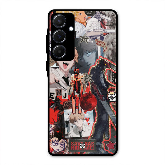 Denji Thoughts Samsung Galaxy A55 5G Mobile Back Cover - Anime PrintShield Case