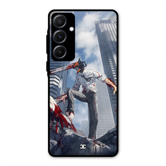 Denji Fighting Samsung Galaxy A55 5G Mobile Back Cover - Anime PrintShield Case