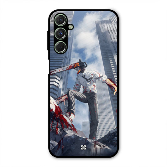 Denji Fighting Samsung Galaxy M34 Mobile Back Cover - Anime PrintShield Case