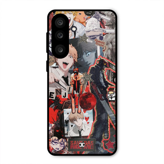 Denji Thoughts Samsung Galaxy M56 Mobile Back Cover - Anime PrintShield Case