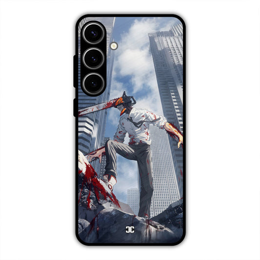 Denji Fighting Samsung Galaxy S24 Plus Mobile Back Cover - Anime PrintShield Case