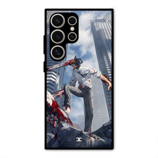 Denji Fighting Samsung Galaxy S24 Ultra Mobile Back Cover - Anime PrintShield Case