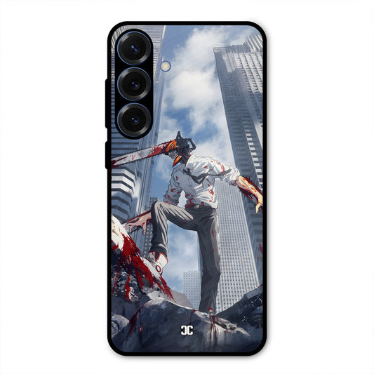 Denji Fighting Samsung Galaxy S25 Plus Mobile Back Cover - Anime PrintShield Case