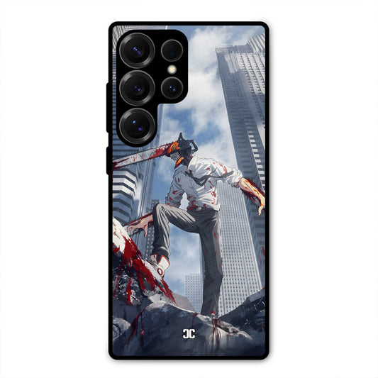 Denji Fighting Samsung Galaxy S25 Ultra Mobile Back Cover - Anime PrintShield Case