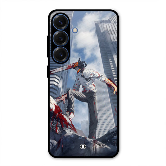 Denji Fighting Samsung Galaxy S25 Mobile Back Cover - Anime PrintShield Case