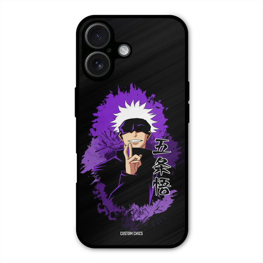 Sataru Gojo iPhone 16 Plus Mobile Back Cover - Anime PrintShield Case