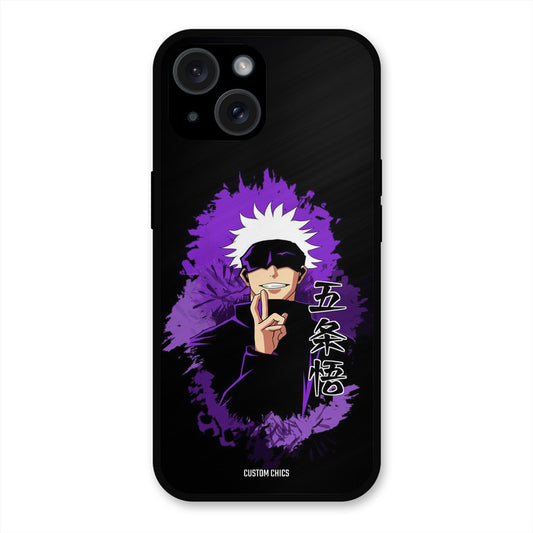 Sataru Gojo iPhone 15 Plus Mobile Back Cover - Anime PrintShield Case