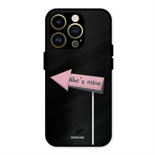 She Is Mine iPhone 14 Pro Mobile Back Cover - Cute PrintShield Case