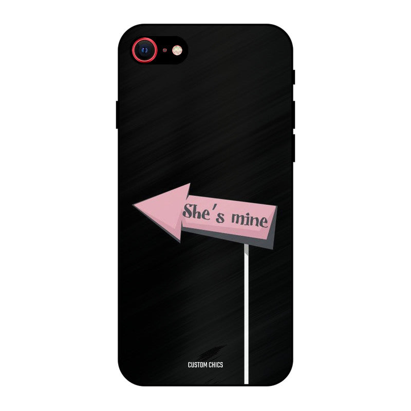 She Is Mine iPhone SE 2020 Mobile Back Cover - Cute PrintShield Case